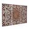 Brown Wood Handmade Intricately Carved Floral Wall Decor with Mandala Design Set of 3 22", 48"